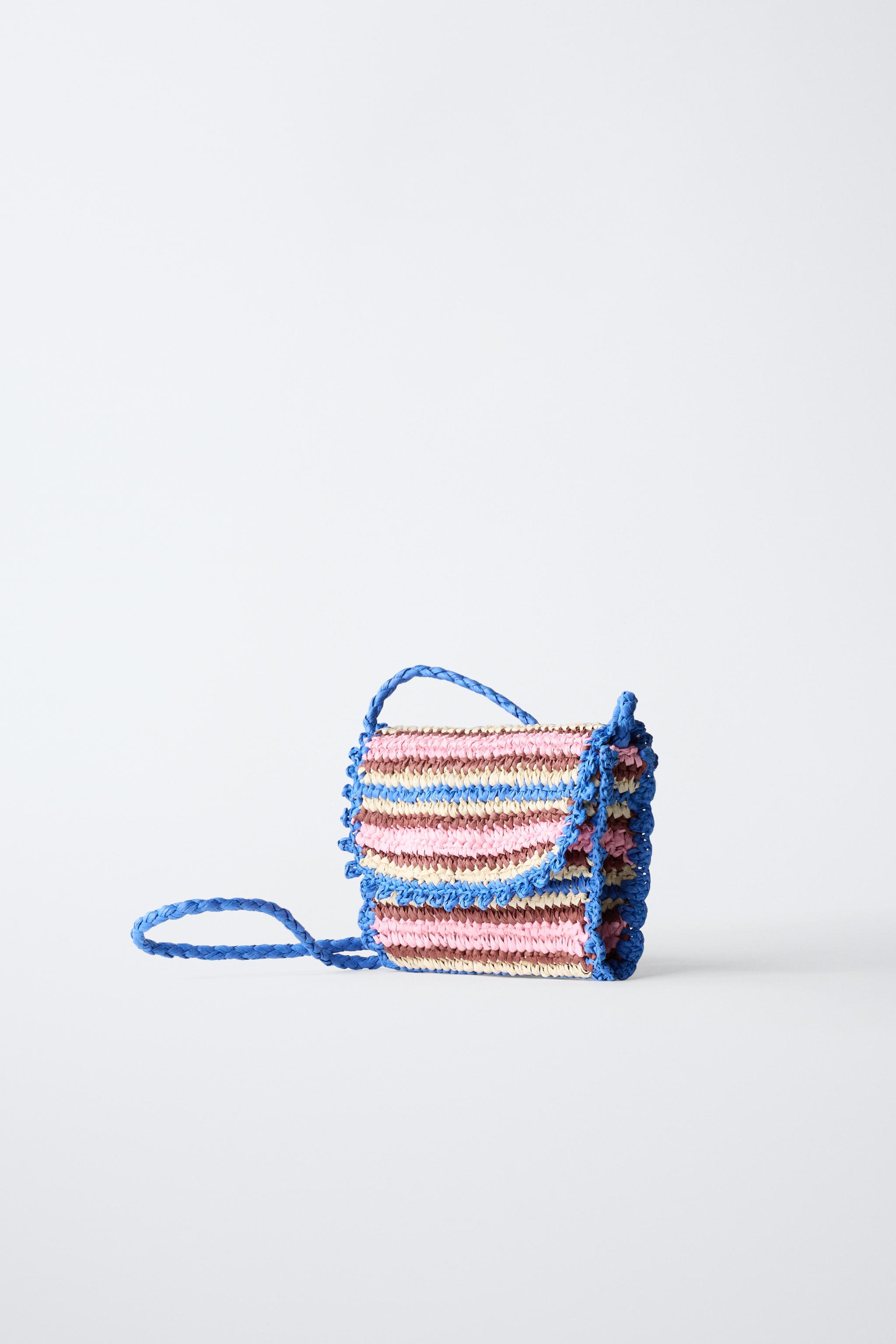 RAFFIA EFFECT CROSSBODY BAG